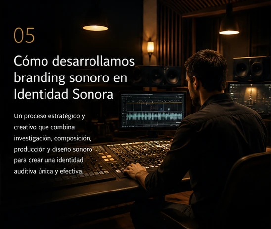 Producción de branding sonoro en estudio profesional